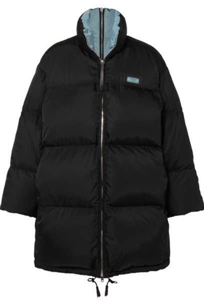 prada oversized quilted shell down jacket|black prada puffer jacket cropped.